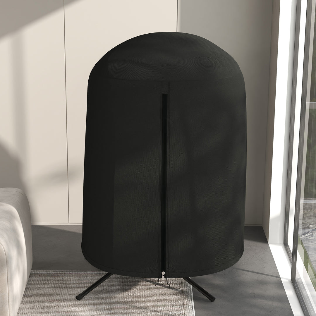 190 x Φ128cm Hanging Egg Chair Furniture Cover - Black