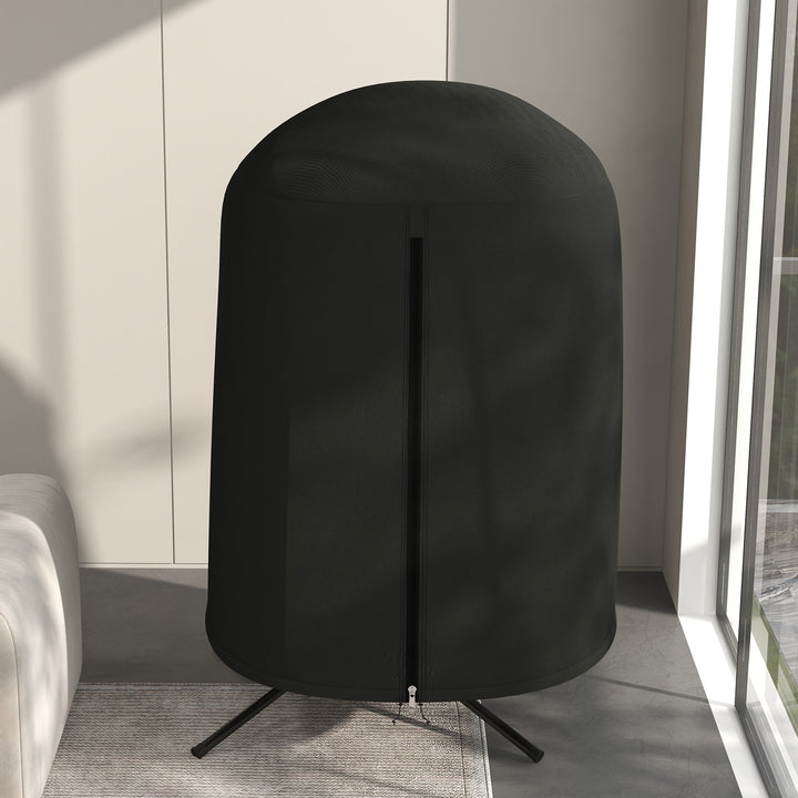 190 x Φ128cm Hanging Egg Chair Furniture Cover - Black
