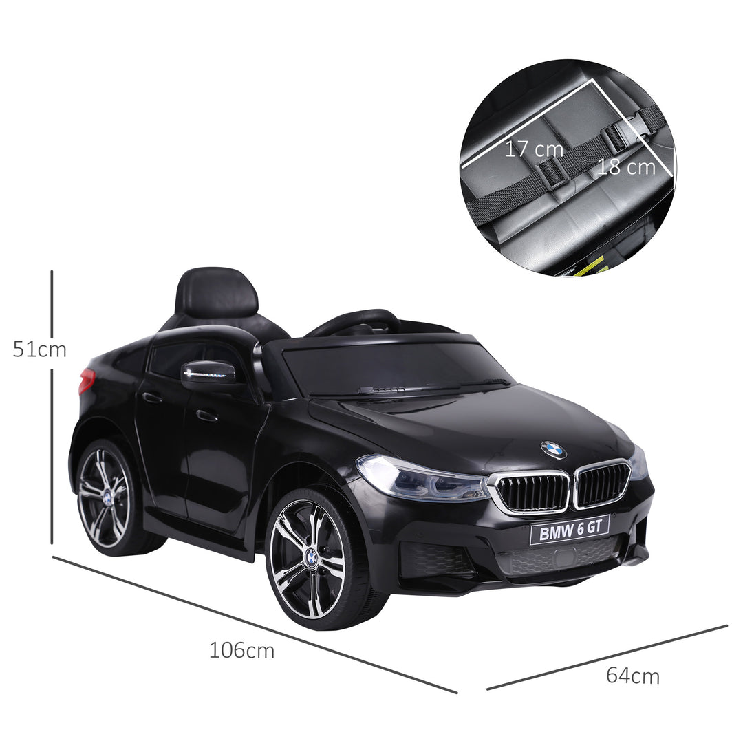 MCL Kids Electric Ride On Car 6V Licensed BMW 6GT W/ Remote-Black