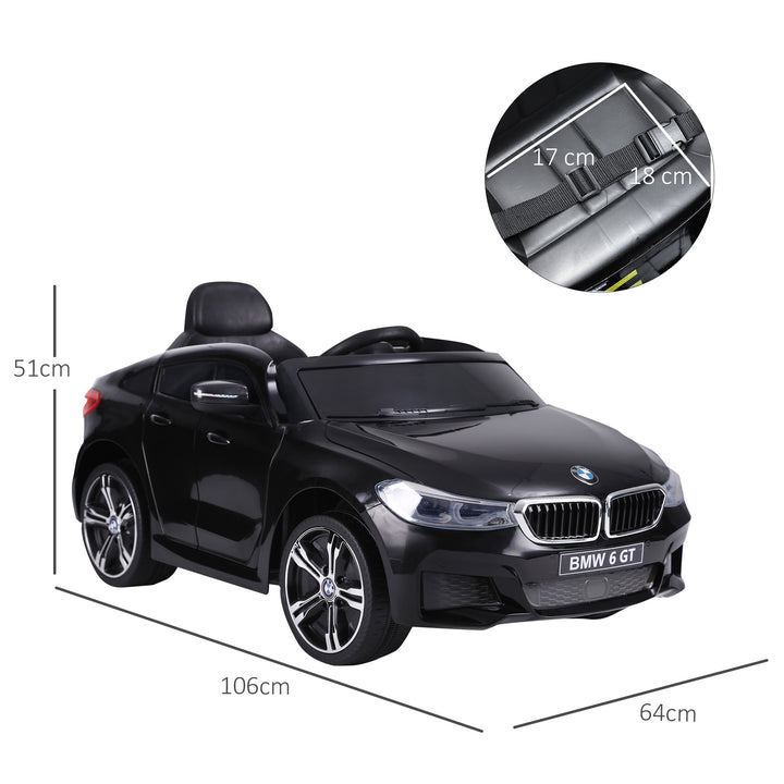 MCL Kids Electric Ride On Car 6V Licensed BMW 6GT W/ Remote-Black