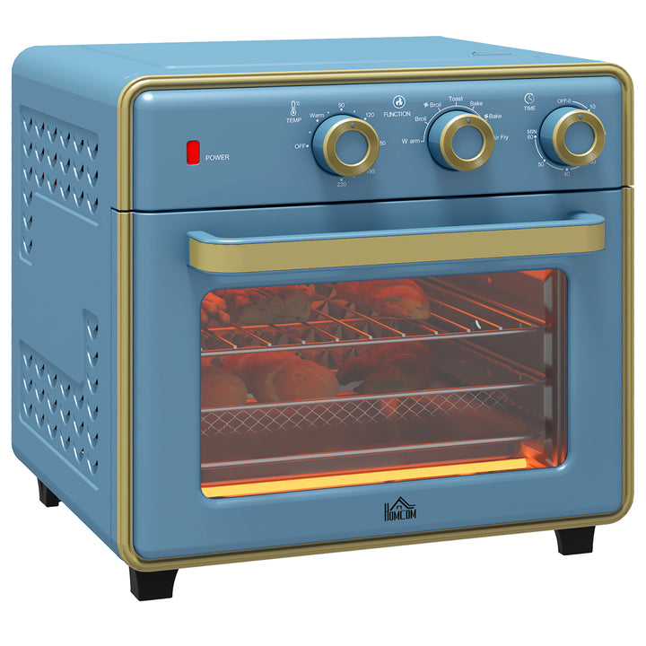 HOMCOM 20L 90-230℃ Mini Electric Oven - Blue