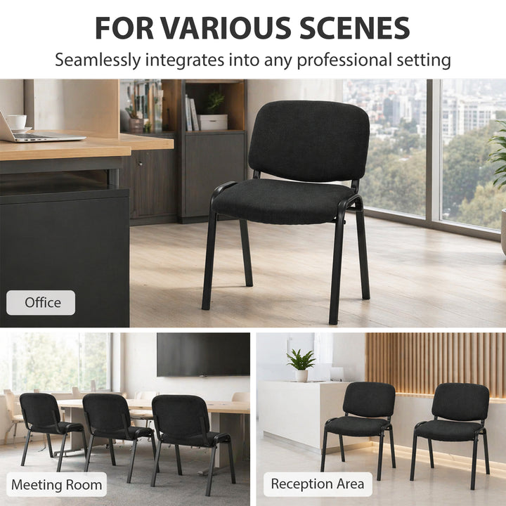 Meeting Chair, Stackable Ergonomic Office Chair with Padded Seat, Curv
