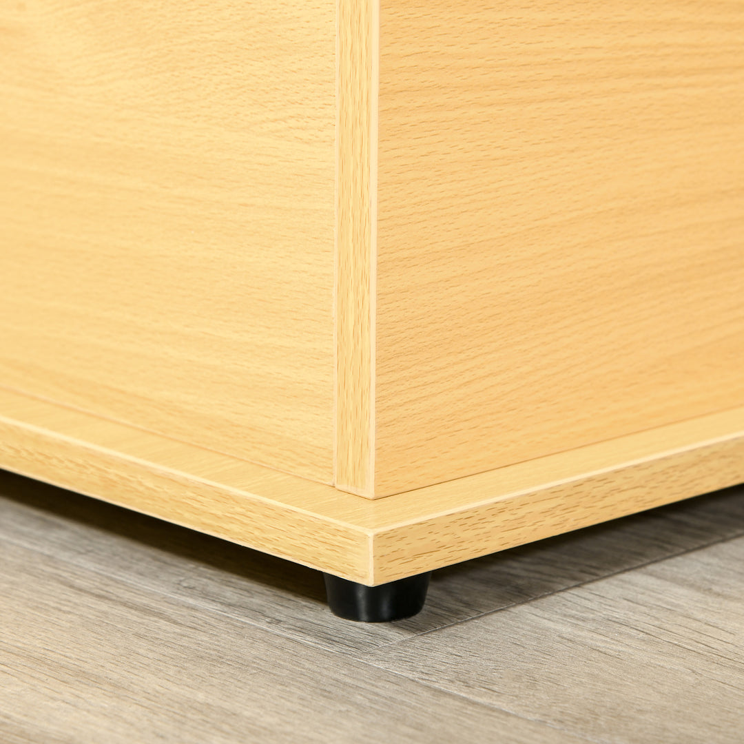 113L Storage Chest, Storage Box with Flip-Top Lid and 2 Safety Hinges, Storage Trunk for Living Room, Entryway, 100 x 40 x 40 cm, Burlywood