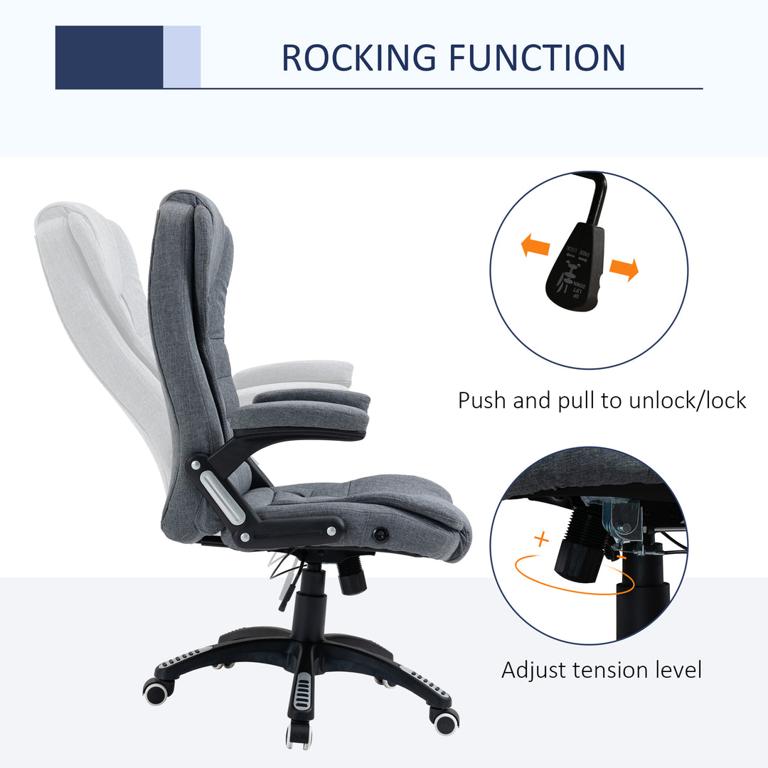 Ergonomic Office Chair Comfortable Desk Chair with Armrests Adjustable Height Reclining and Tilt Function Dark Grey