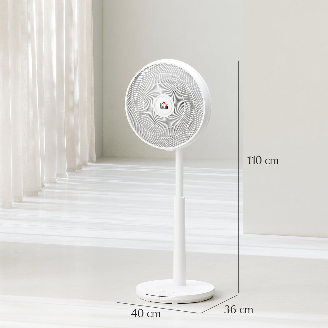 Pedestal Fan with Oscillating, Tilt, Adjustable Height, White
