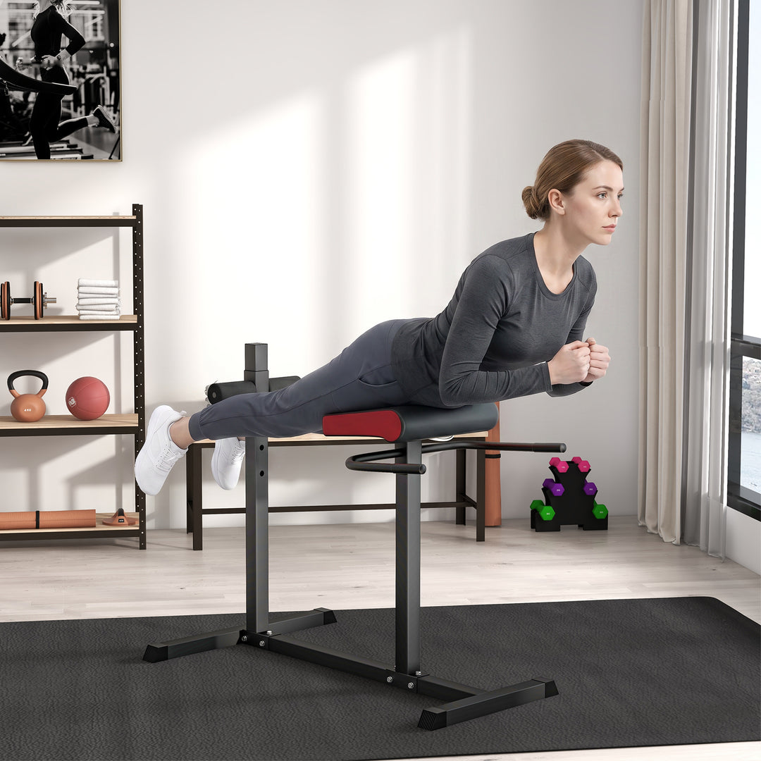 Back Extension Roman Chair, Hyperextension Bench with Adjustable Leg R