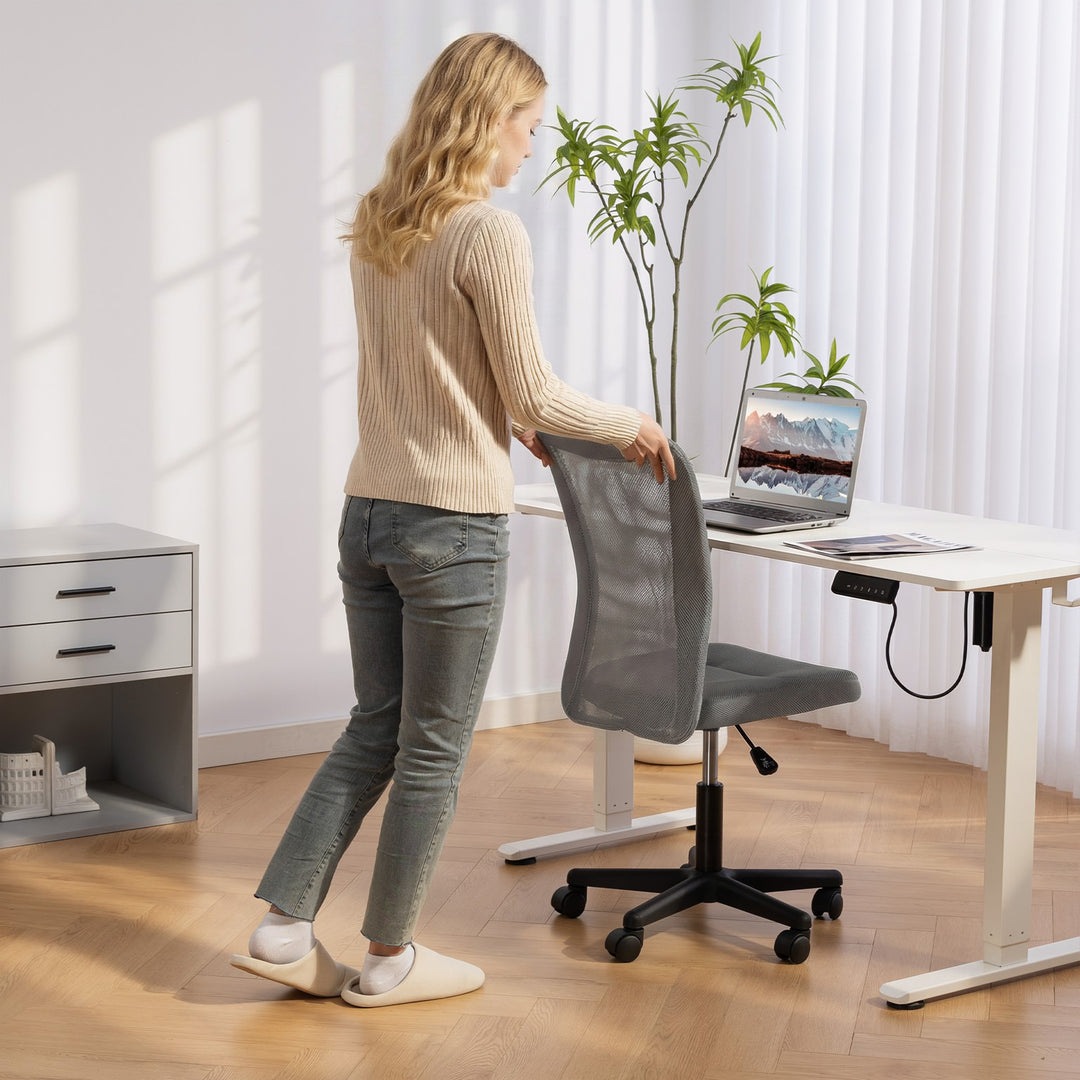 Computer Desk Chair, Mesh Office Chair with Adjustable Height and Swiv