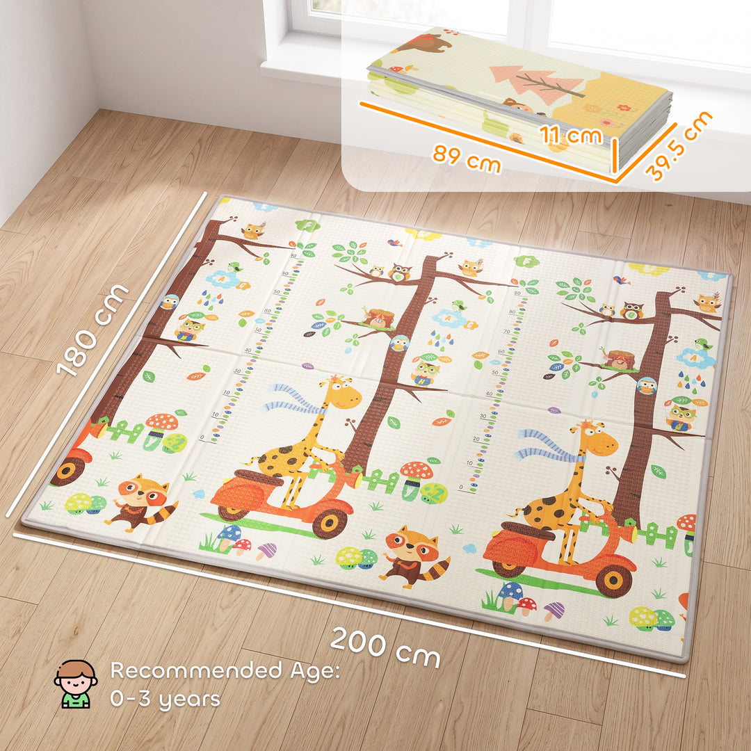 Foldable Reversible Baby Play Mat 200 x 180 cm, Waterproof, Non-Slip - view 3