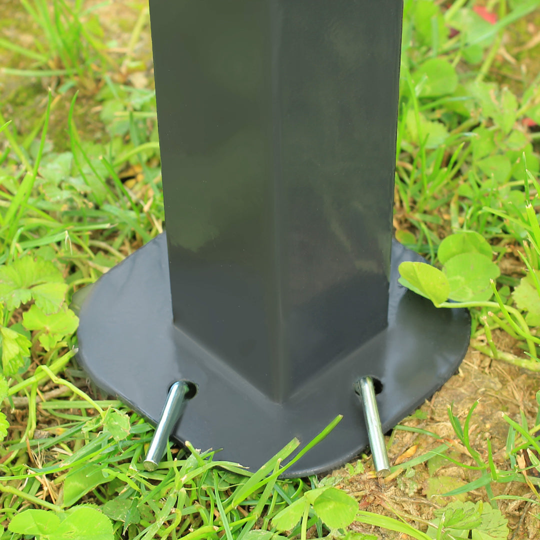 MCL 4x3m Gazebo with Curtains, Double Roof Outdoor Shelter for Garden, Solid Steel Frame, Perfect for Lawn & Deck, Beige