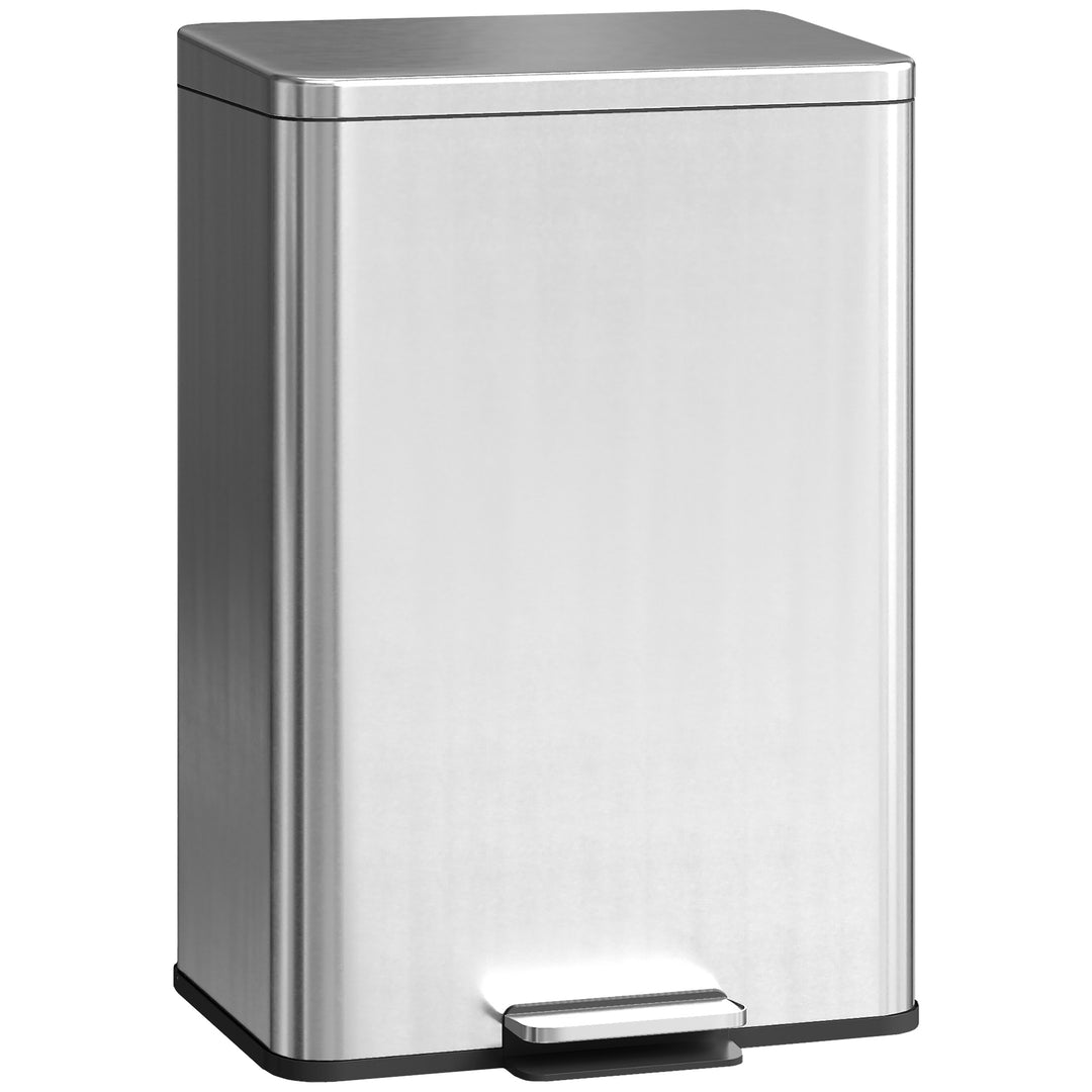 20L Kitchen Bin with Soft-Close Lid and Stay-Open Function, Stainless 