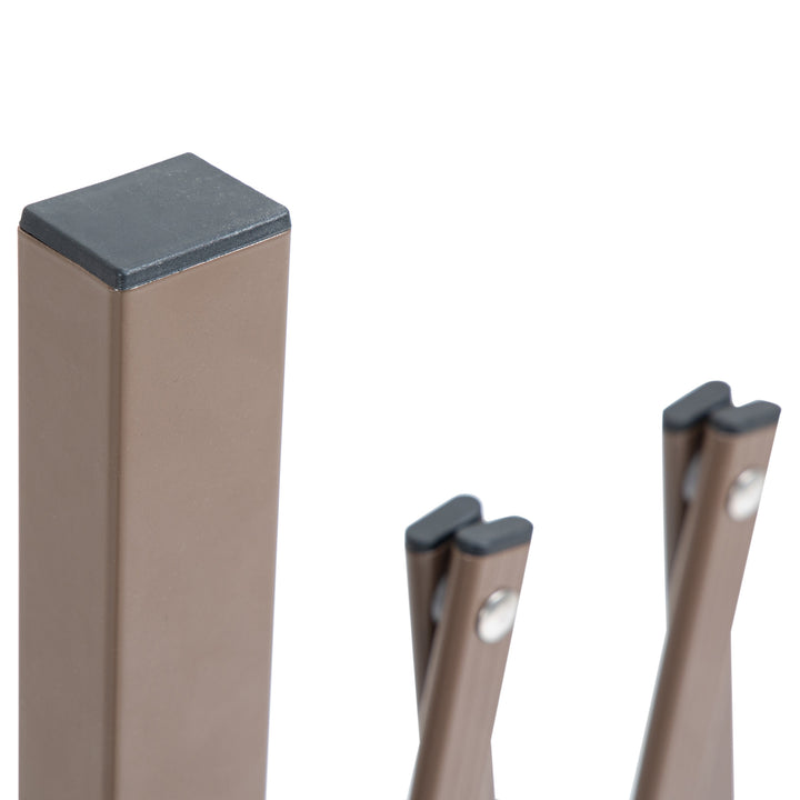 MCL Expanding Trellis Fence Freestanding Movable Fence Foldable Garden Screen Panel Aluminum, 300cm x 103.5 cm, Dark Brown