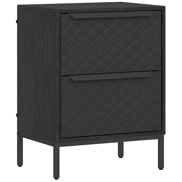 Chest of Drawers, Dresser with 2 Fabric Drawers and Aluminium Handles 