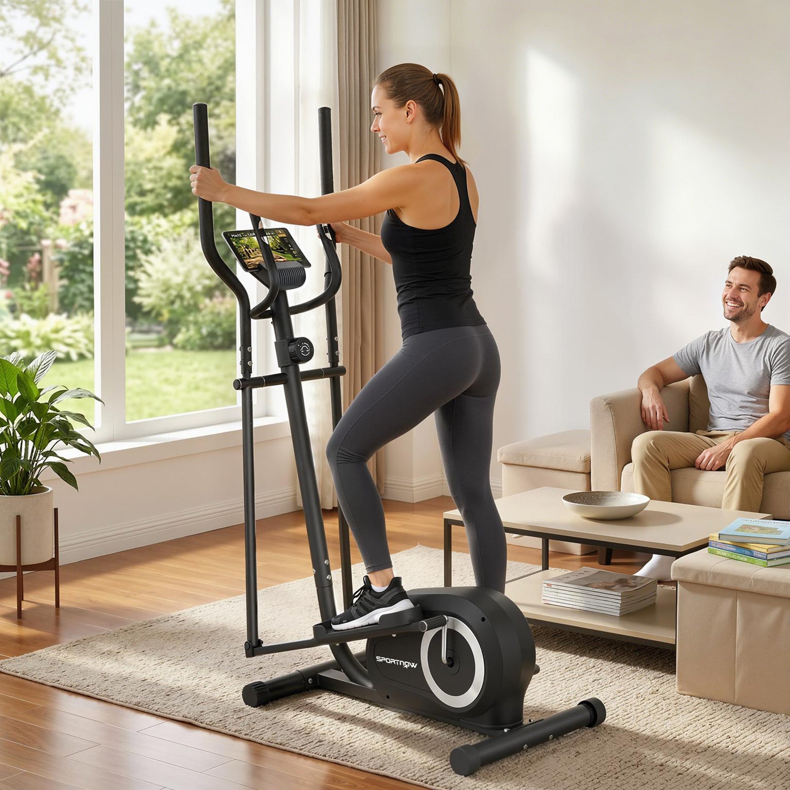 Elliptical Cross Trainer for Home, Quiet Magnetic Elliptical Machine w