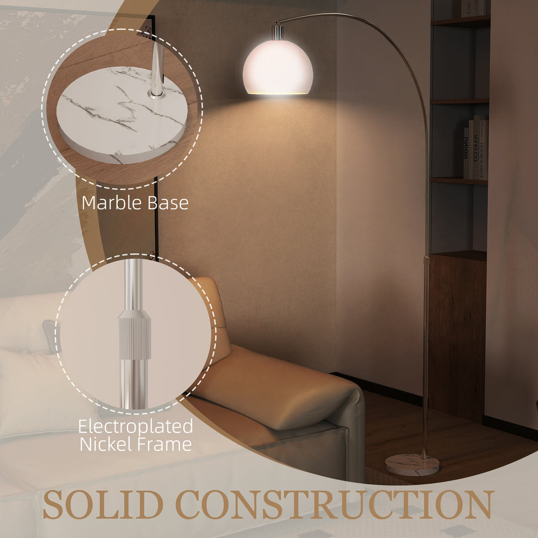 Floor Lamp for Living Room, Modern Standing Lamp with Shade &amp; Foot Swi