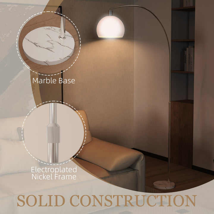 Floor Lamp for Living Room, Modern Standing Lamp with Shade &amp; Foot Swi