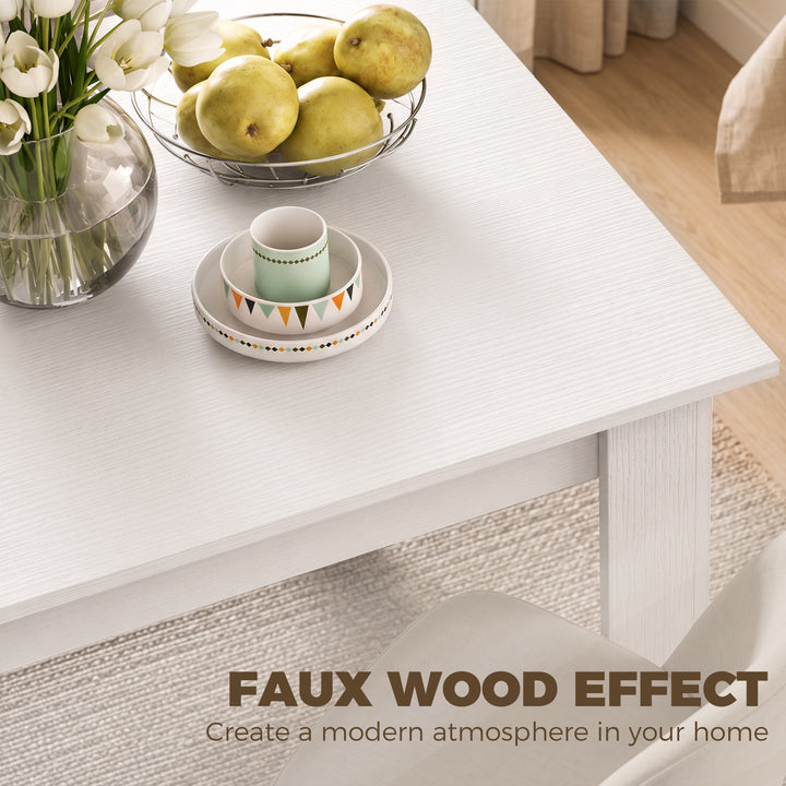 Square Dining Table, Modern Small Dining Table with Wood Effect, Space