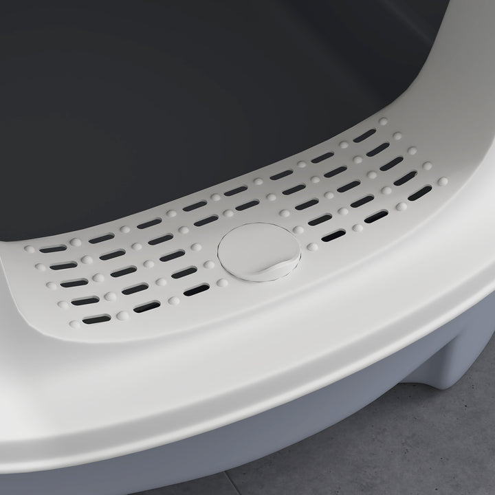 Cat Litter Box with Lid, Scoop, Deodorisation Bags, Top Entry