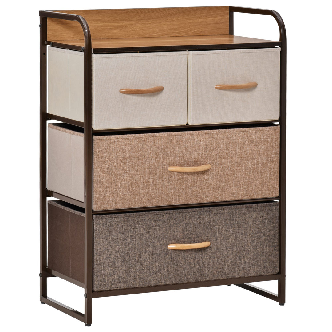 MCL 4-Drawer Dresser, 3-Tier Storage Organizer, Tower Unit for Bedroom Hallway Closets with Steel Frame Wooden Top