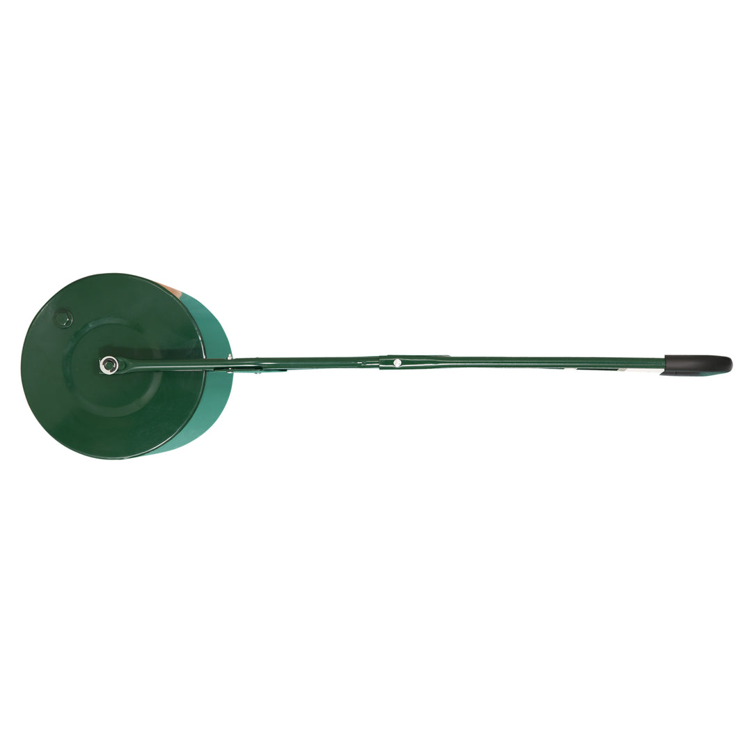 40L Lawn Roller Drum Scraper Bar Collapsible Handle Water or Sand Filled Φ32cm Green