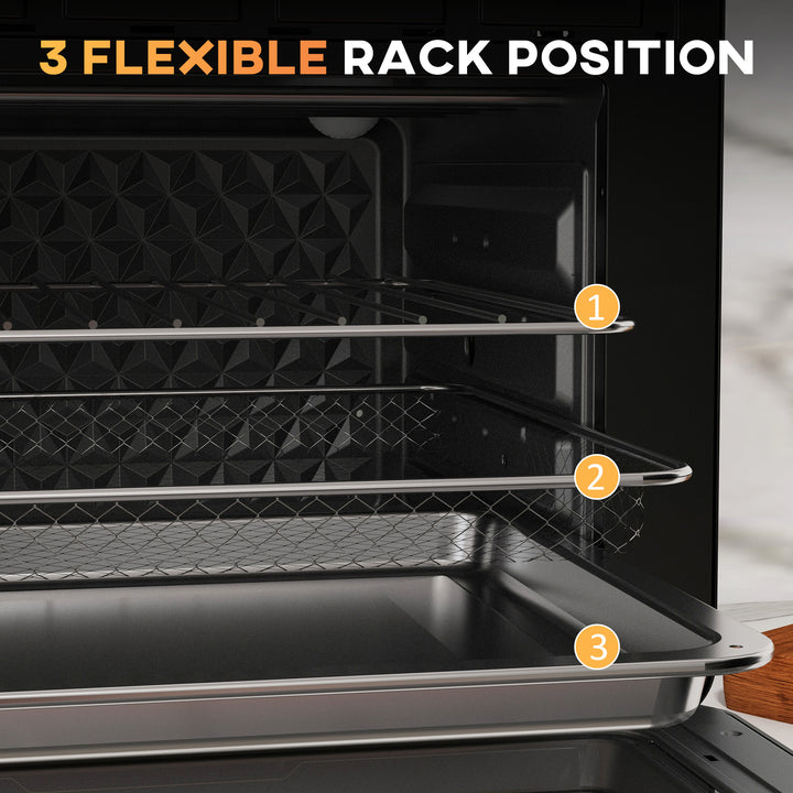 20L 90-230°C Mini Convection Oven, with Air Fry Function - Black - view 6