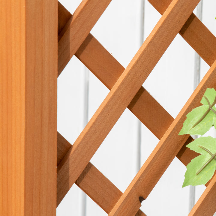 Raised Garden Bed with Arch Trellis, Freestanding Garden Planter Box for Vine Climbing Plant Flower Herb