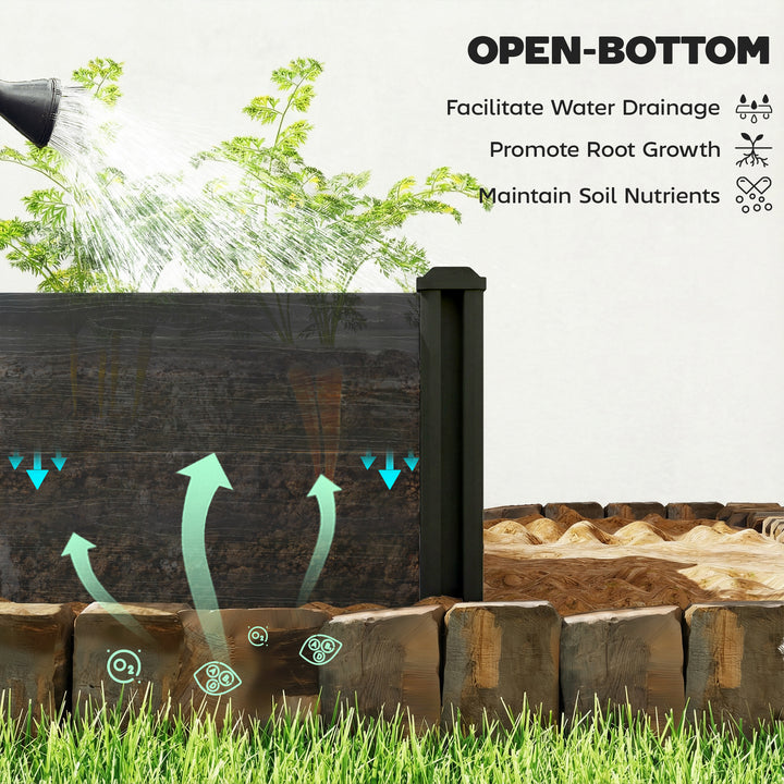 Vinyl Raised Garden Bed Kit, 2 x 2 x 1ft Modular Elevated Garden Box w