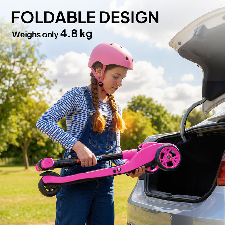 Three-Wheel Foldable Electric Scooter for Kids Aged 6-10 Years