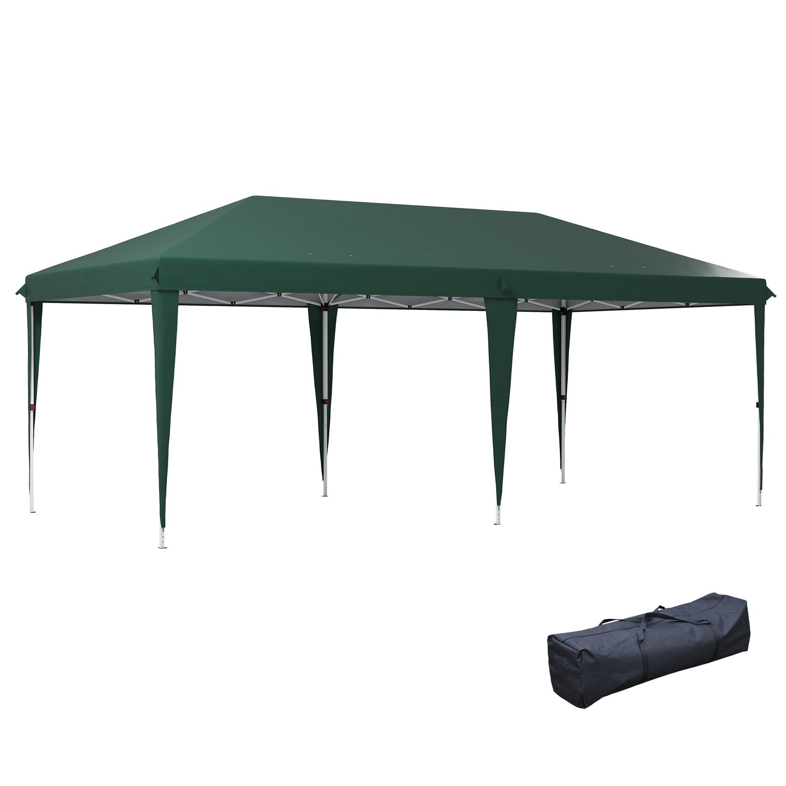 6 x 3 m Pop-Up Steel Frame Gazebo - Green