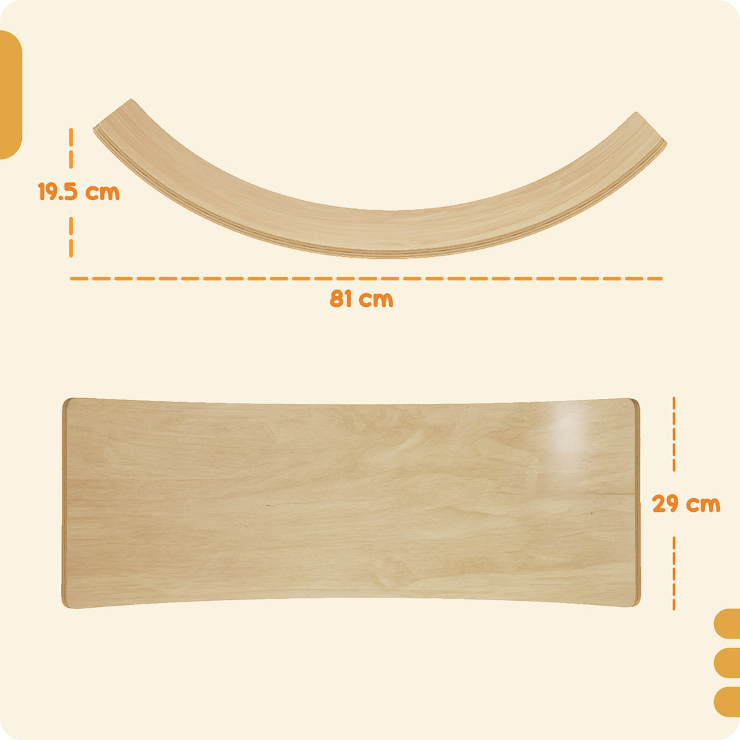 Wooden Balance Board for Kids, Wobble Board with Silent Felt for Sensory Play
