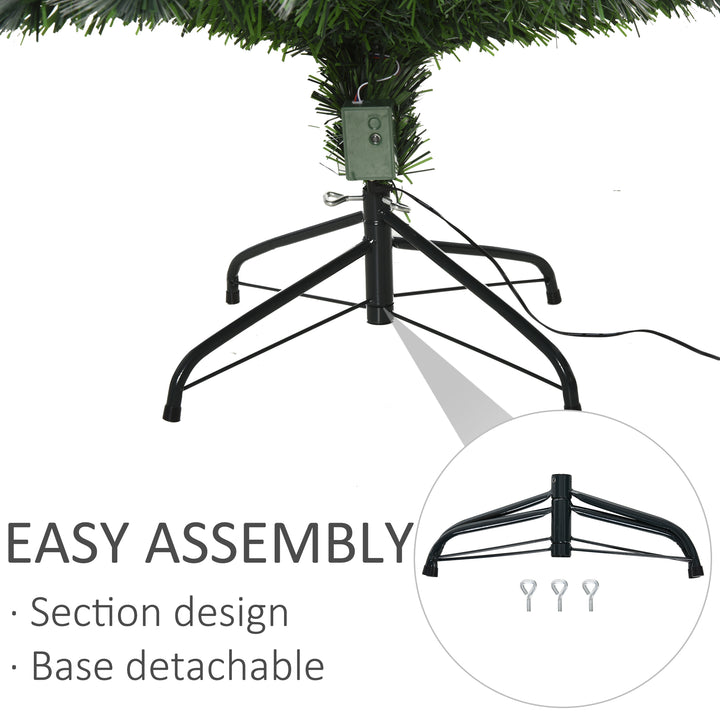 MCL 6ft White Light Artificial Christmas Tree w/ 230 LEDs Star Topper Tri-Base Full Bodied Seasonal Decoration Pre-Lit Home