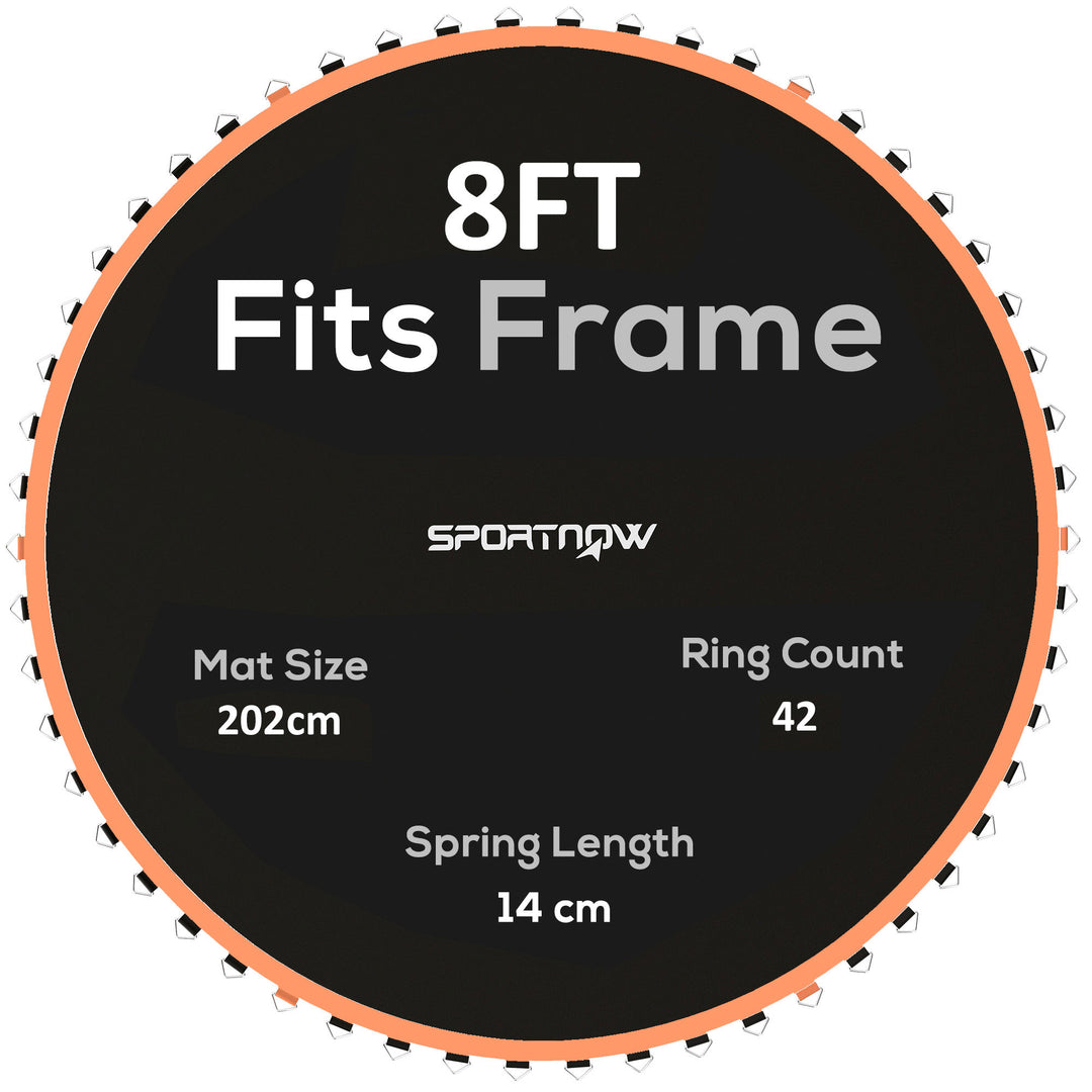 Trampoline Replacement Mat with Spring Pull Tool, 42 V-Hooks, for 8ft 