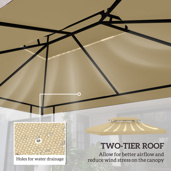 Gazebo Roof Replacement, for 3 x 4m Frames - Cream