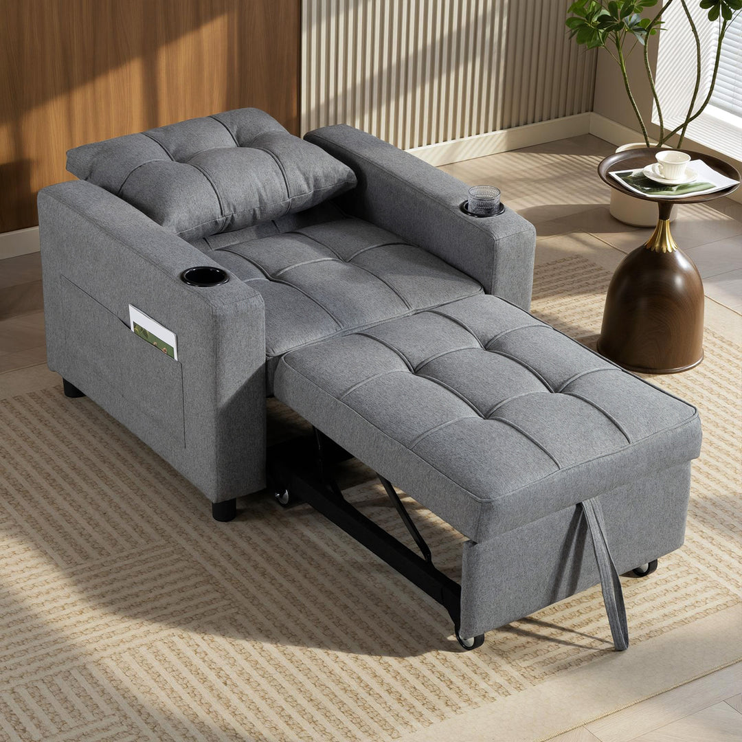3-in-1 Single Sofa Bed, Convertible Sleeper Chair Bed