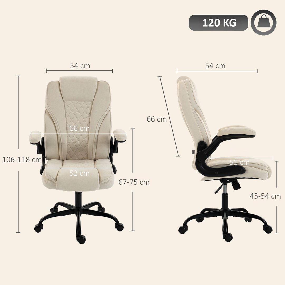 Office Chair, Ergonomic Desk Chair with Flip-up Armrest, Pocket Spring