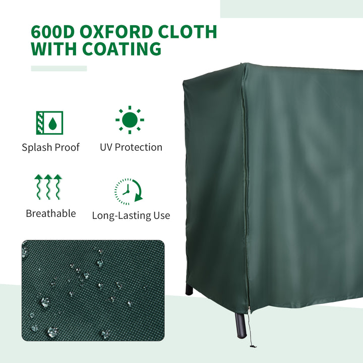 205 x 124cm Three-Seater Swing Chair Protective Cover Deep Green
