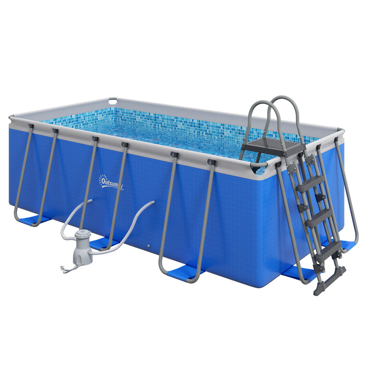 207 x 400cm Five-Person Above Ground Swimming Pool, with Ladder - Blue