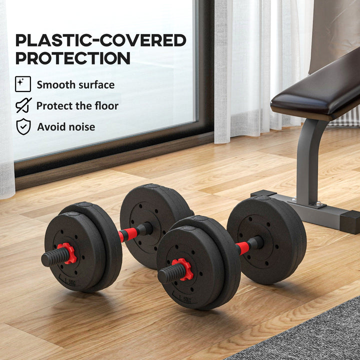 15kg 2 in 1 Adjustable Dumbbells Weight Set, Dumbbell Hand Weight Barb