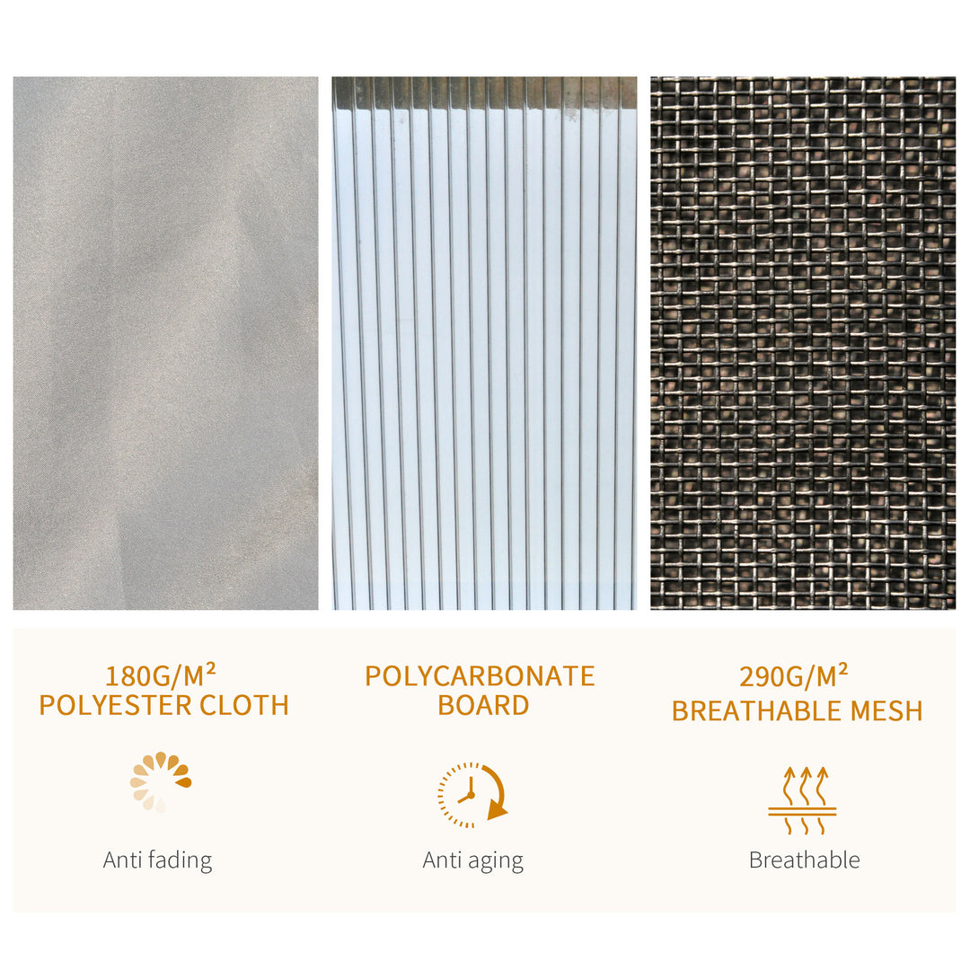 MCL Outdoor 3.6 x 3(m) Gazebo Cabana w/ Steel Frame & Net Sidewalls for Privacy