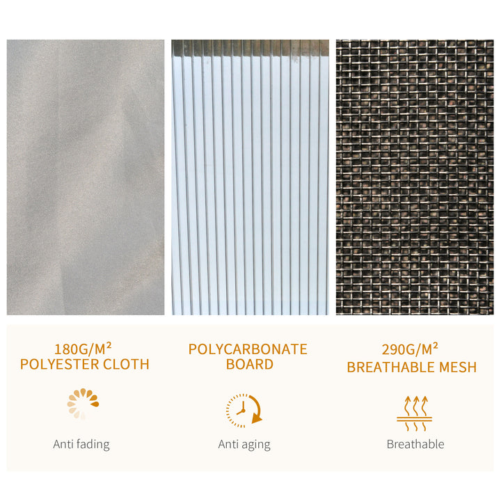 MCL Outdoor 3.6 x 3(m) Gazebo Cabana w/ Steel Frame & Net Sidewalls for Privacy