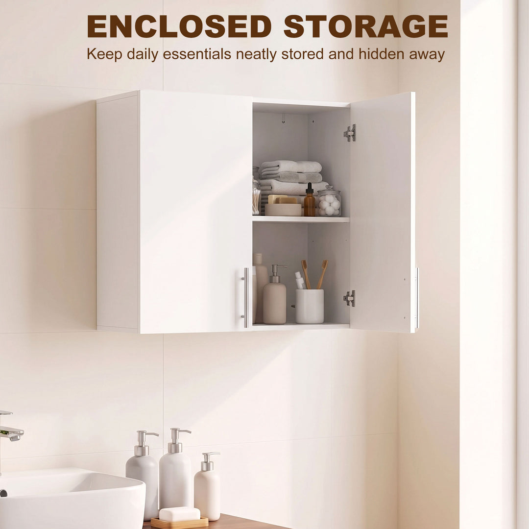 Bathroom Wall Cabinet, Wall-Mounted Bathroom Storage Cabinet with 2 - view 4
