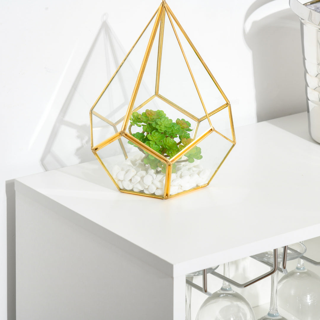 MCL Modern Wine Cabinet Cupboard with Glass Door, Glass Holder & 20-Bottle Wine Rack for Living Room, Home Bar, Dining Room