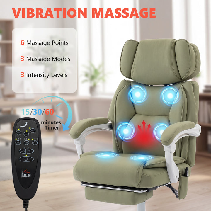 High Back Vibration Massage Office Chair Heated Reclining Computer Cha