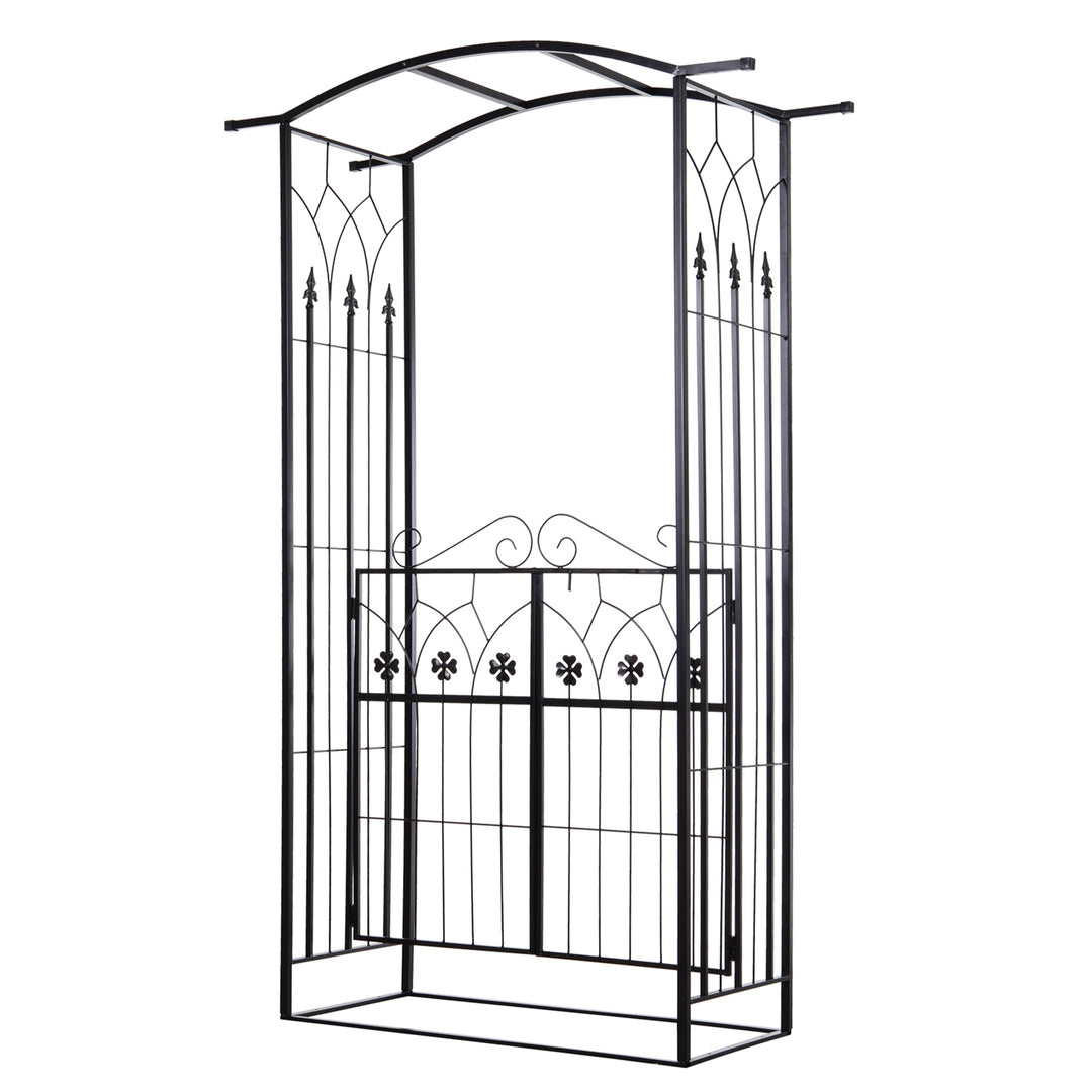 Garden Outdoor Entrance Arch with Door Outdoor Patio Decoration for Ro