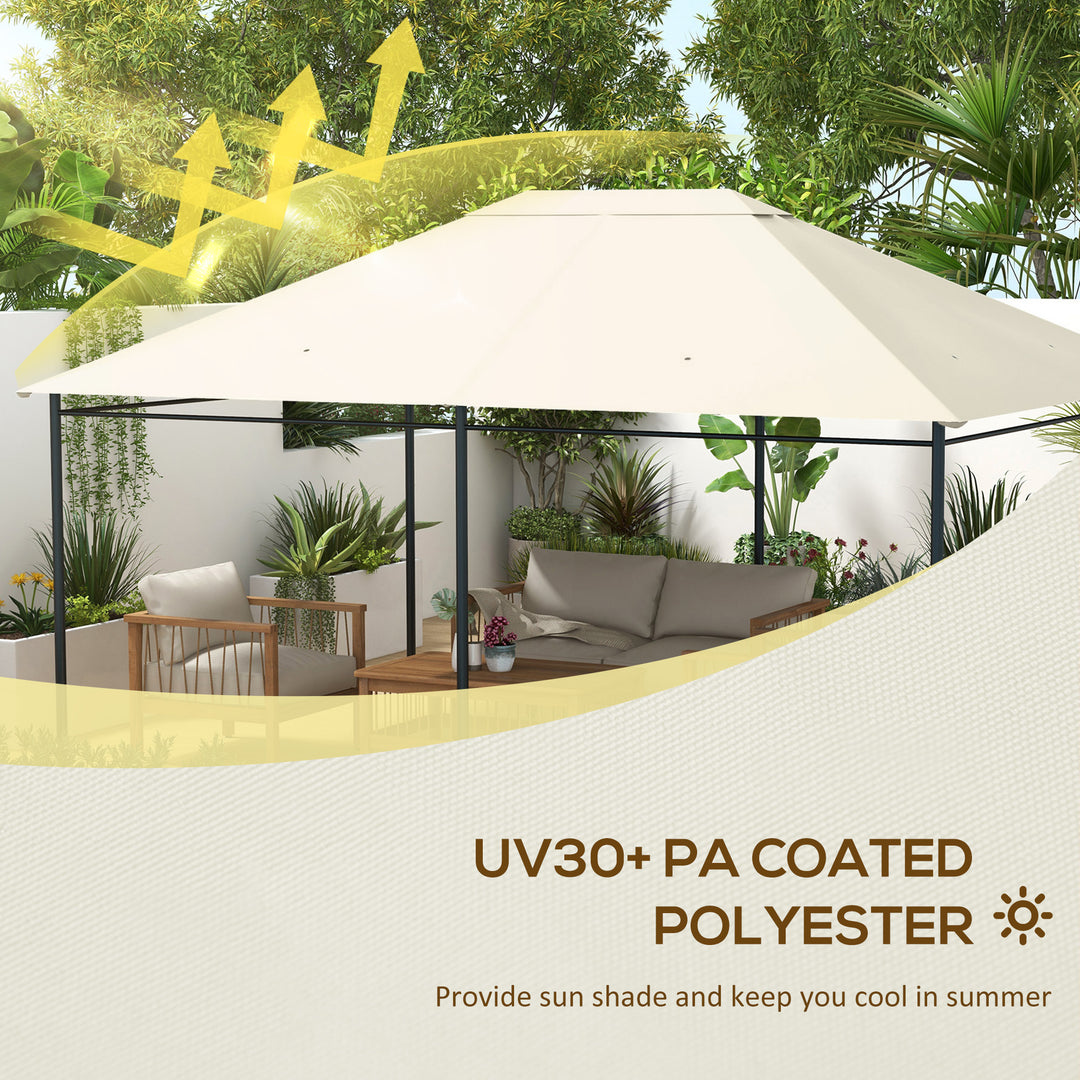 3 x 4m Gazebo Canopy Replacement Cover, Gazebo Roof Replacement (TOP C