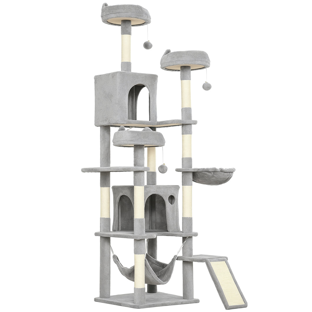 Cat Tree, 192 cm Large Multi-Level Cat Tower for Indoor Kittens with 8