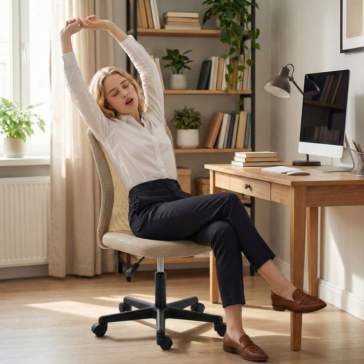 Computer Desk Chair, Mesh Office Chair with Adjustable Height and Swiv
