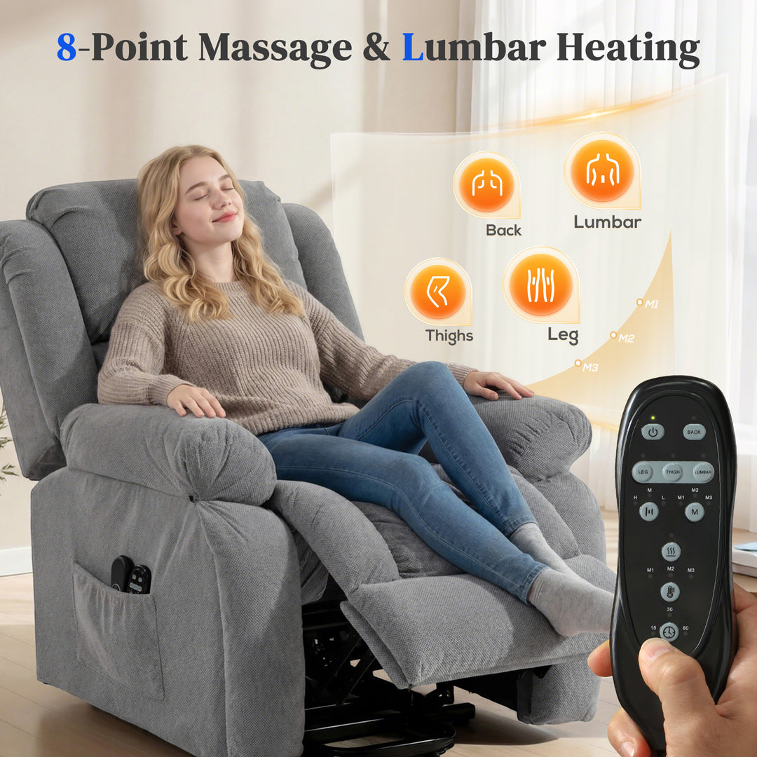 Recliner Armchair Lift Chair, Electric Recliner Chair with Vibration M