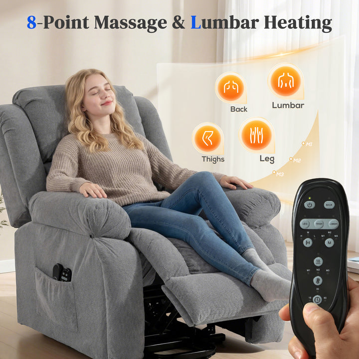 Recliner Armchair Lift Chair, Electric Recliner Chair with Vibration M