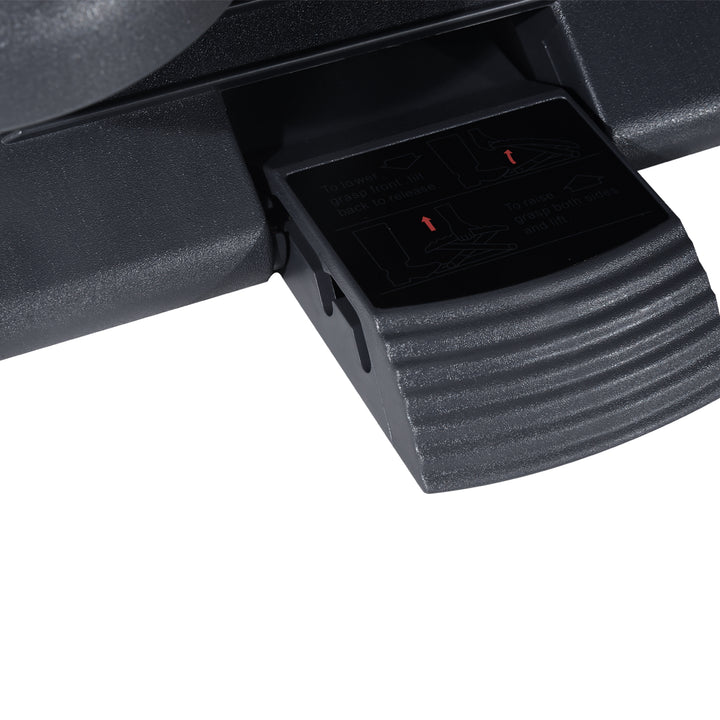 Footrest Adjustable Height & Angle Tilting Platform Home Office Foot Rest Charcoal Grey