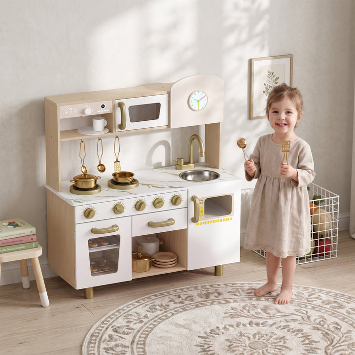 Play Kitchen, Kids Kitchen Playset with Rotating Coffee Machine - view 2
